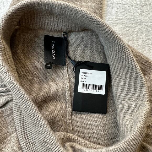 Lisa Yang Jo Lounge Pants Trousers Pants 100% Cashmere Taupe Sz 2 M / L NWT $475 - Picture 9 of 16